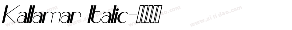 Kallamar Italic字体转换